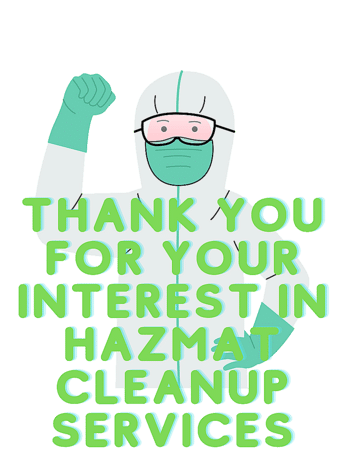 hazmat technician offering cleaning services